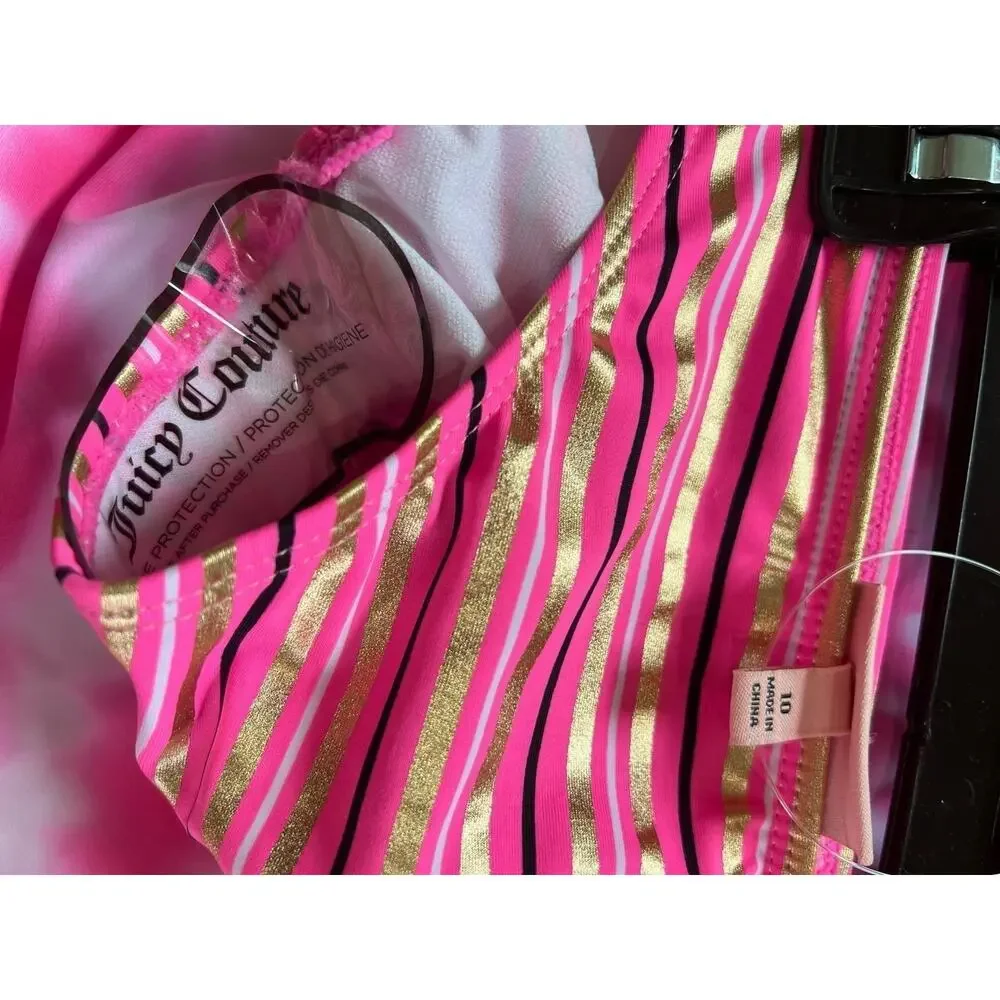 NWT❤️Juicy Couture Girls Tankini Swim Set sz10
